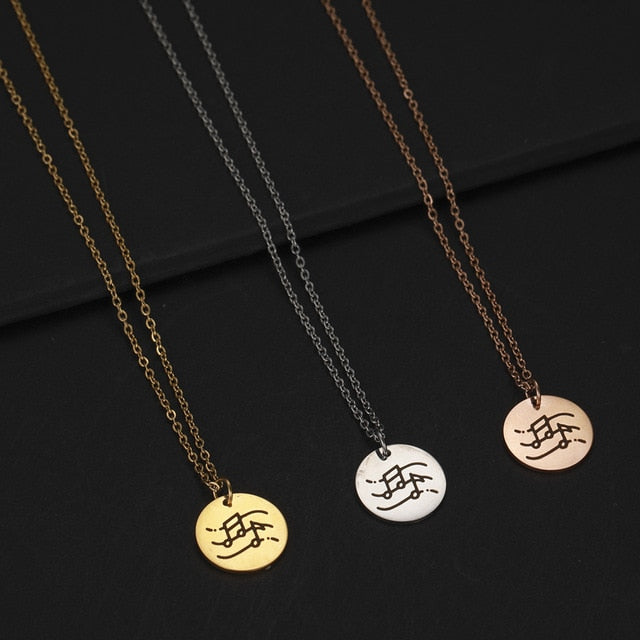 Stainless Steel Music Necklace