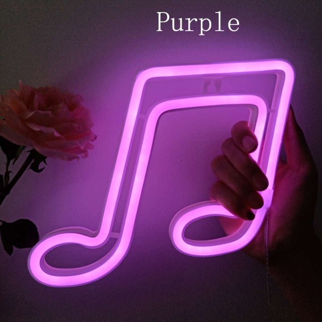 Music Notes LED Neon Light
