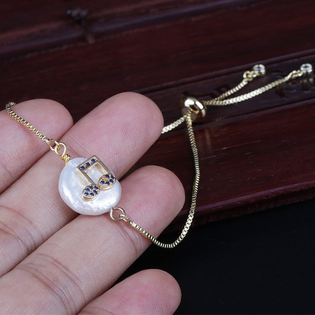 Music Notes Peal Bracelet