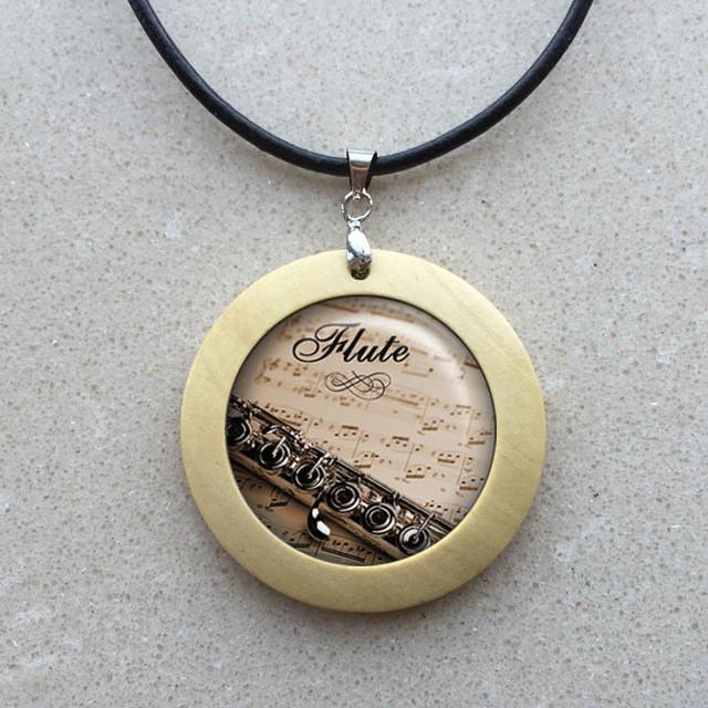 Flute Necklace, Keychain, Ring, Earrings, Cufflink & Brooch - Artistic Pod