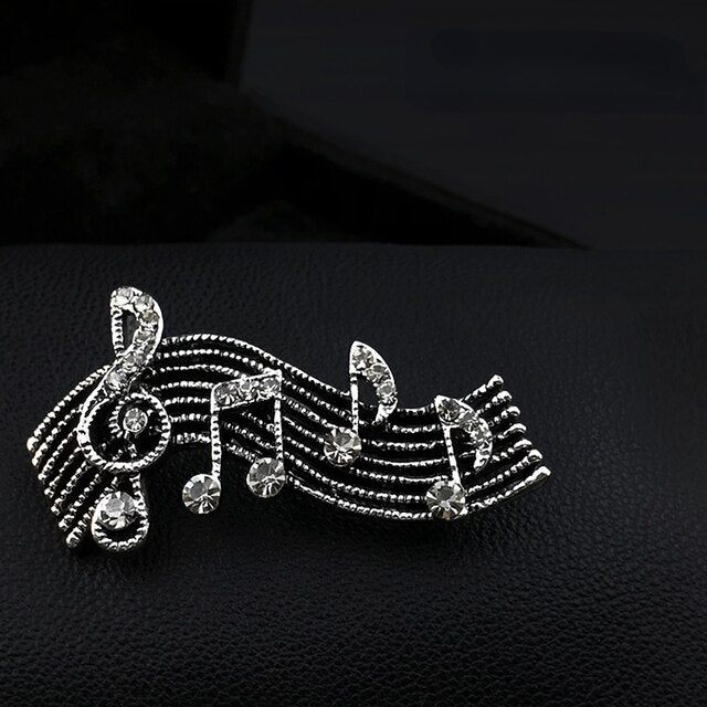 Retro Musical Note Brooch