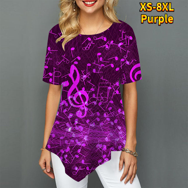Musical Notes Loose T-shirt