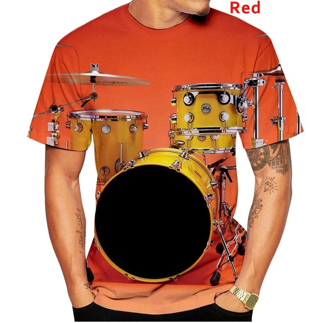 Jazz Drum Music 3D Print T-Shirt