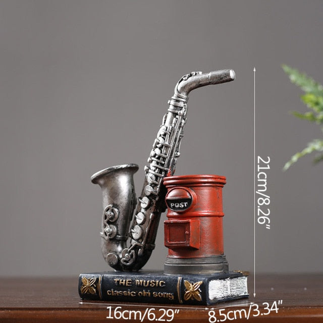 Saxophone Figurine Pen Holder