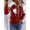 Music Notes Heart Pocket Splice Hoodie - Red / S - { shop_name }} - Review