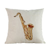 Watercolor Musical Instrument Pillow Case