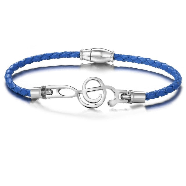 Music Notes Leather Vintage Bracelet
