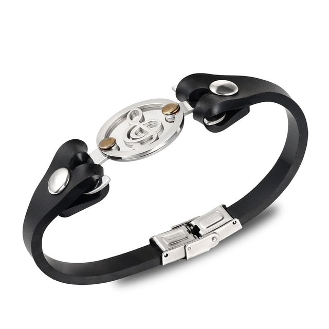 Music Symbol Leather Bracelet