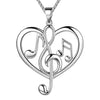 Heart Music Note Pendant