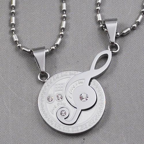 Treble Clef Interlocking Necklace - Artistic Pod