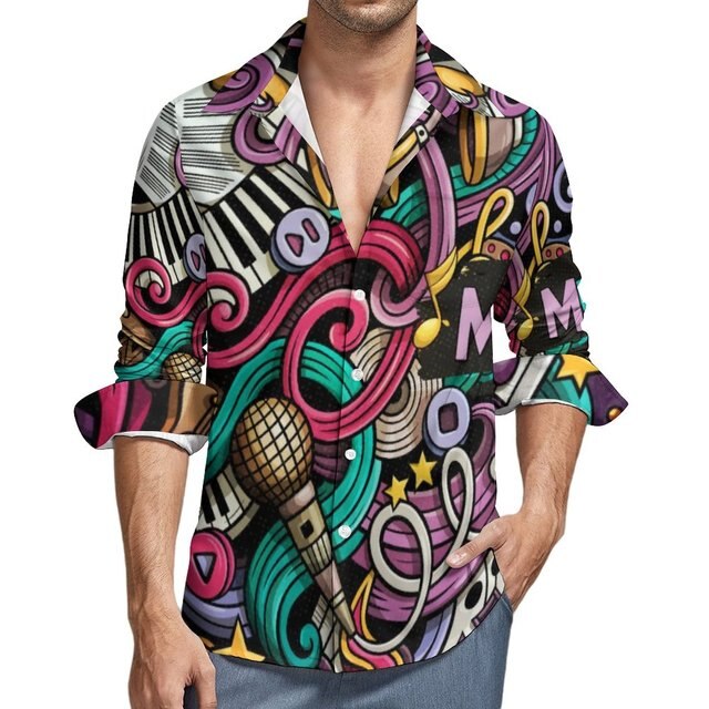 Abstract Music Casual Shirt