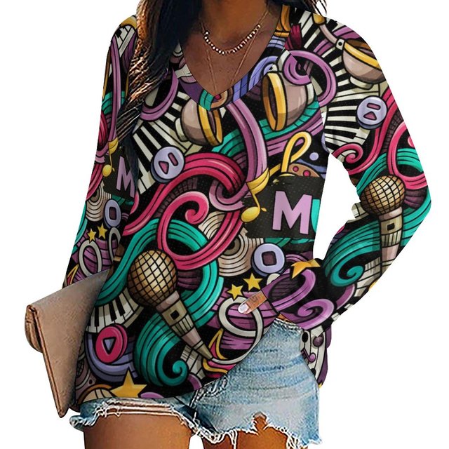 Music Note Long Sleeve Shirt