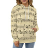 Mixed Music Note Casual Hoodie