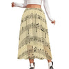 Music Note Casual Oversize Skirt