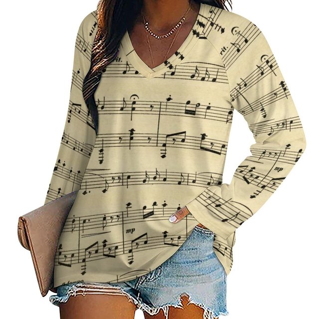 Music Note Long Sleeve Shirt