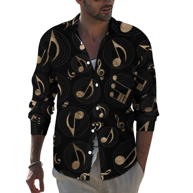 Music Note Long Sleeve Shirt