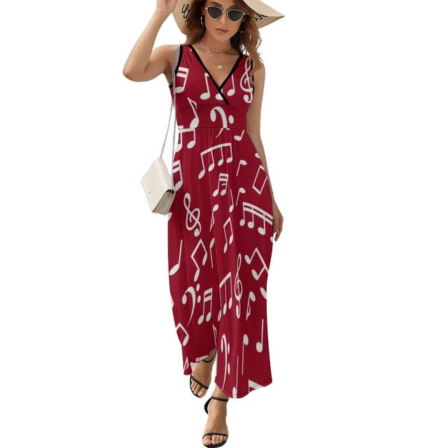 Music Notes Bohemian Long Dress