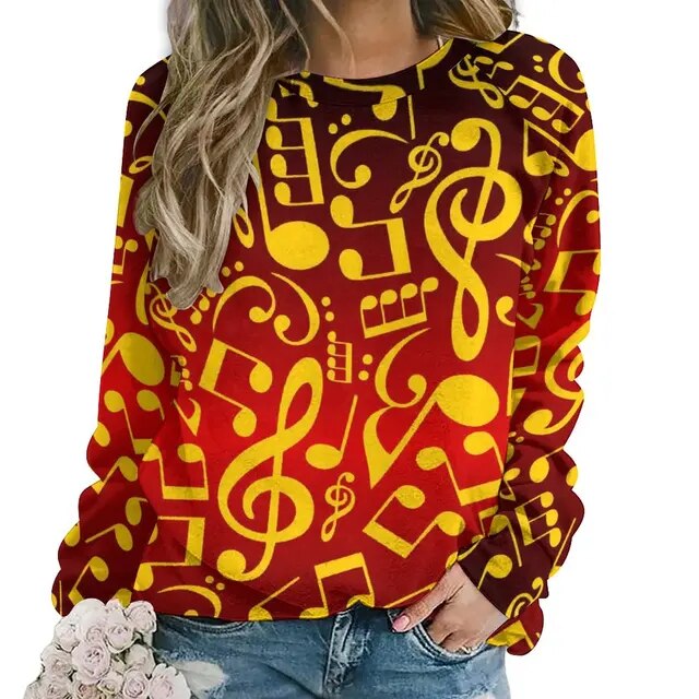 Music Guitar Long Sleeve Sweatshirt