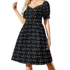 Music Note V Neck Dress