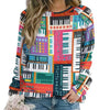 Casual Music Note Pattern Sweatshirt
