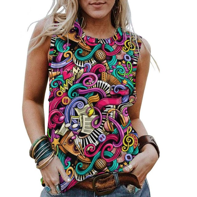 Music Notes Tank Top