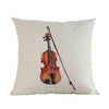 Watercolor Musical Instrument Pillow Case