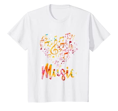 Colorful Heart & Music T-shirt