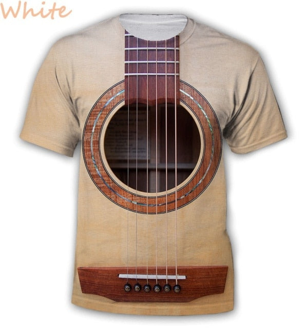 Guitar Body Print T-shirt