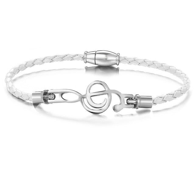 Music Notes Leather Vintage Bracelet