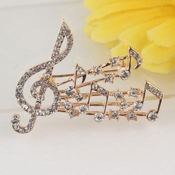 Free - Crystal Musical Note Charm Brooch - Artistic Pod Review