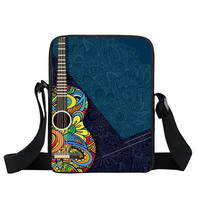 Music Guitar Piano Messenger Bag
