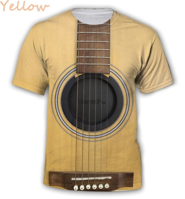 Guitar Body Print T-shirt