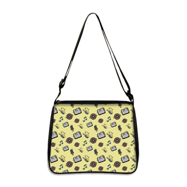 Music Notes Print Handbag