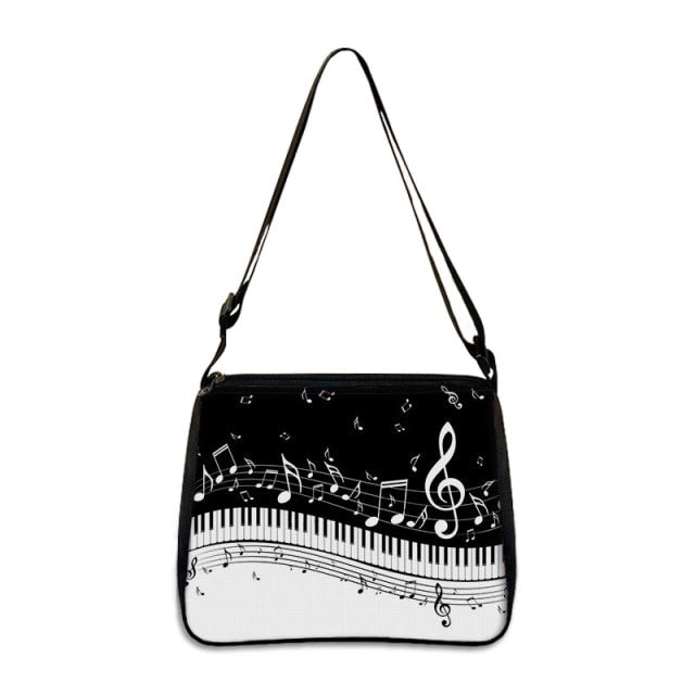 Music Notes Print Handbag