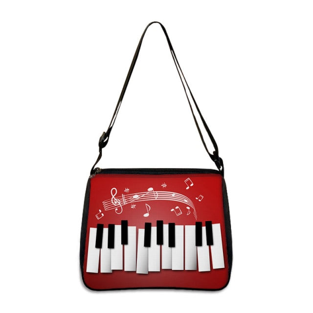 Music Notes Print Handbag