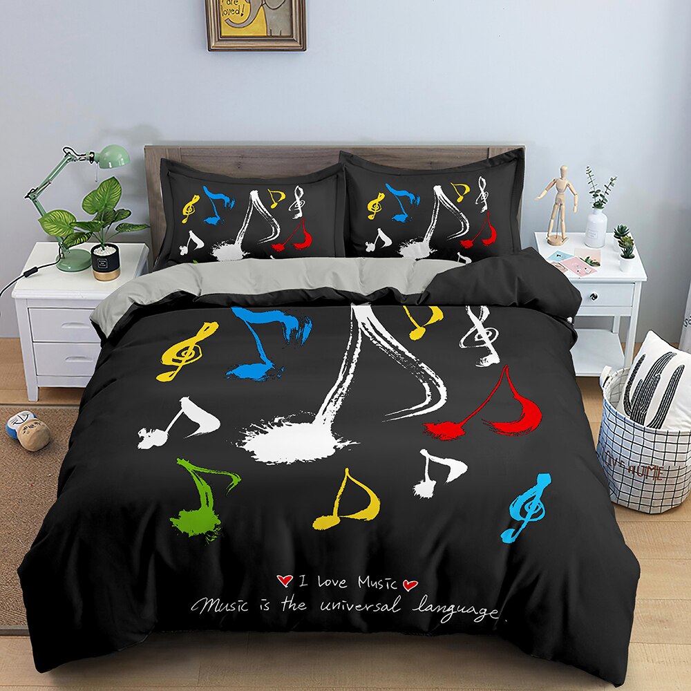 Guitar And Piano Bedding Set