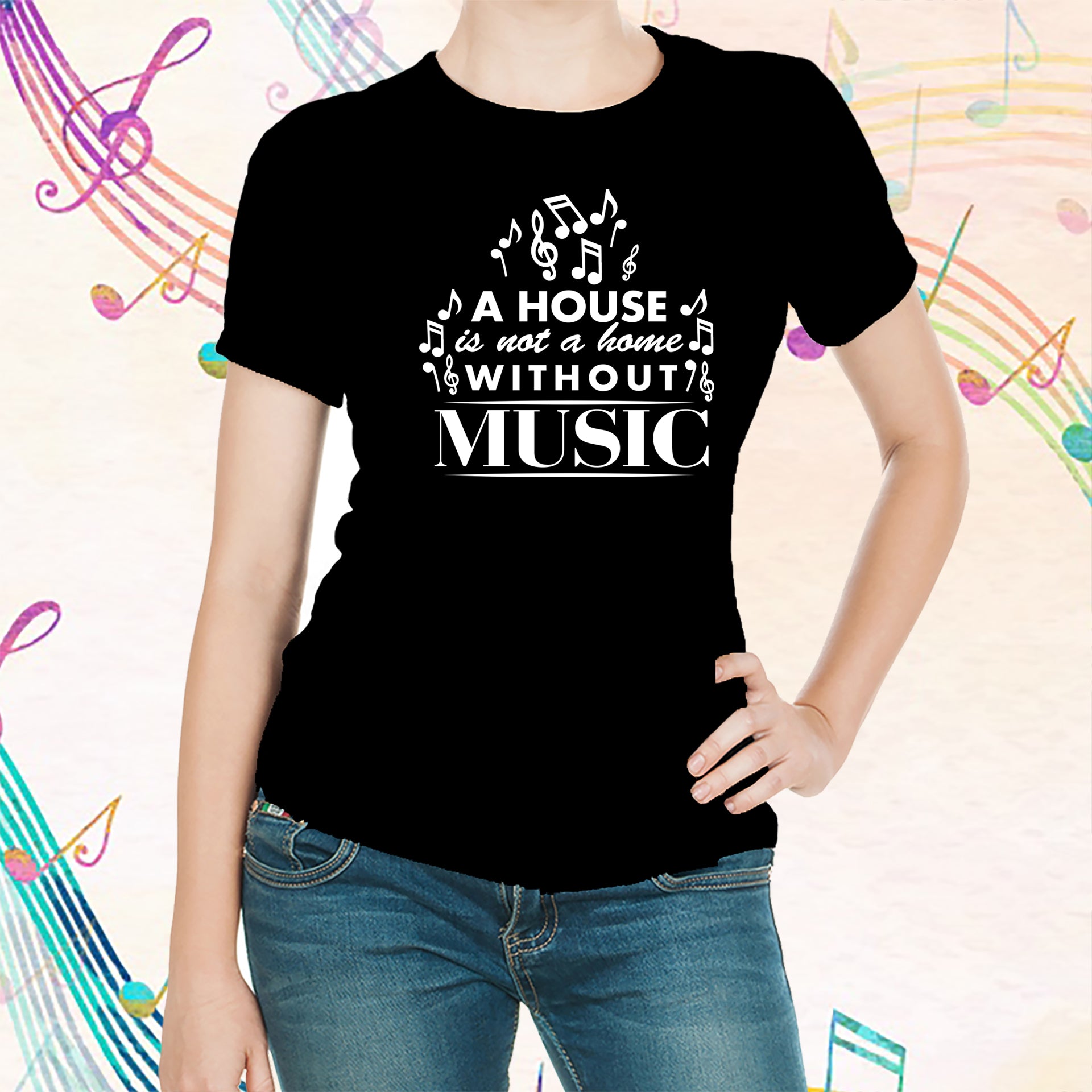 A House Is Not a Home Without a Music T-shirt - { shop_name }} - Review