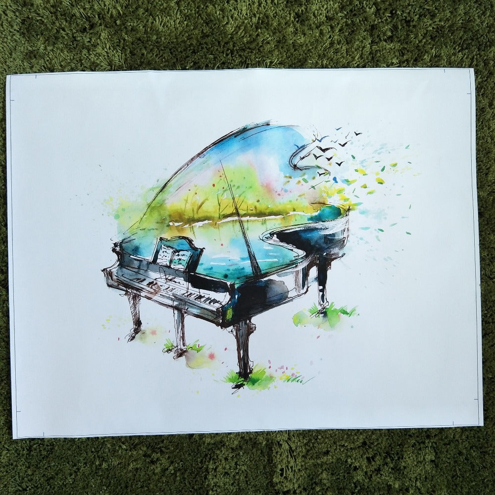 Piano Wall Art Painting