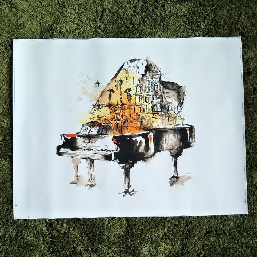 Piano Wall Art Painting
