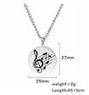 Treble Clef Piano Necklace